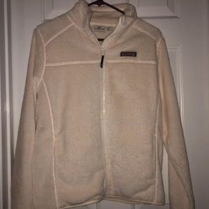 white vineyard vine zip up jacket